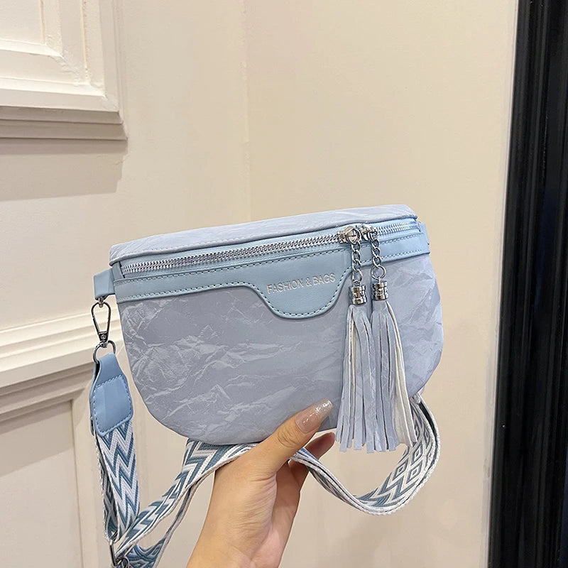 SAC BANANE FEMME DOUBLE FRANGE