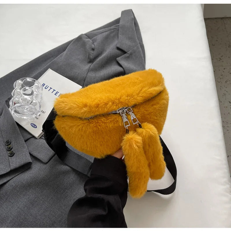 SAC BANANE FEMME FAUX LAPIN