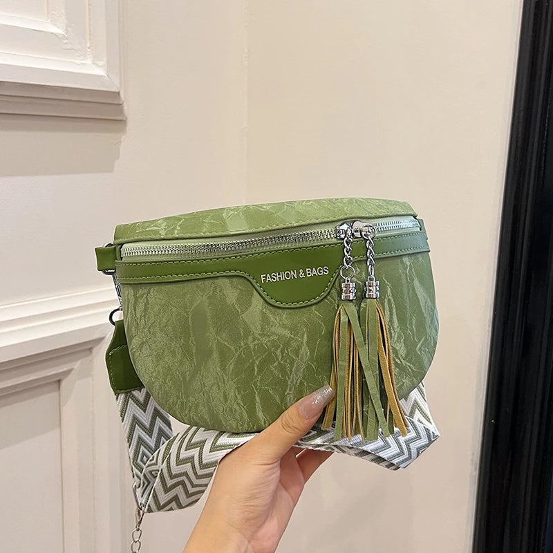 SAC BANANE FEMME DOUBLE FRANGE