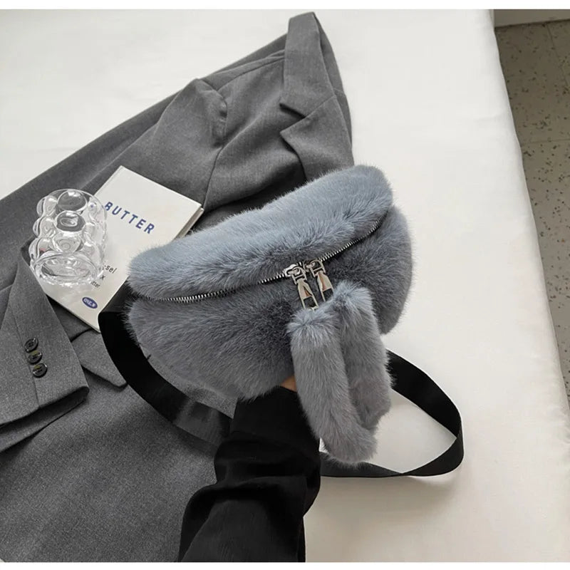 SAC BANANE FEMME FAUX LAPIN