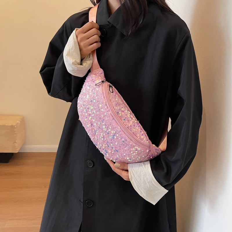 SAC BANANE FEMME PAILLETTES CHIC