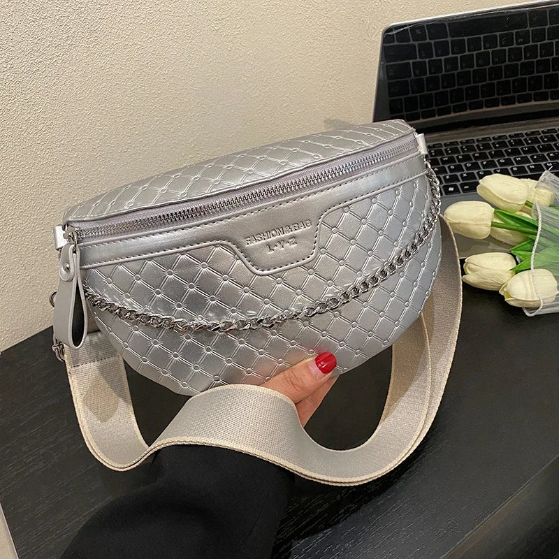 SAC BANANE FEMME SILVER BAG