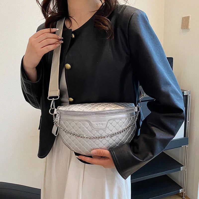 SAC BANANE FEMME SILVER BAG