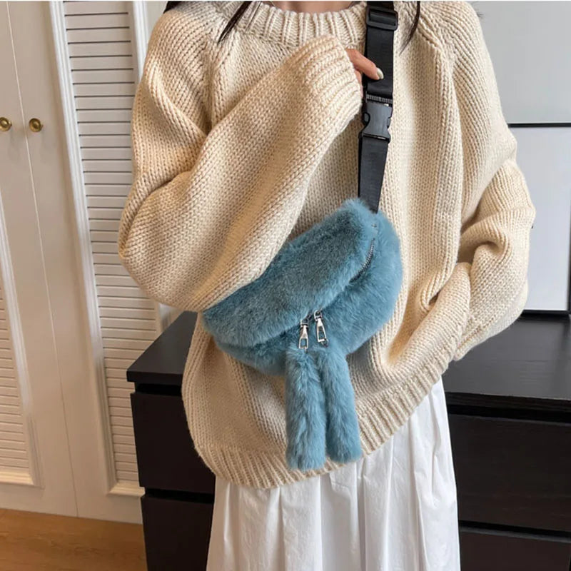 SAC BANANE FEMME FAUX LAPIN