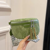 SAC BANANE FEMME DOUBLE FRANGE